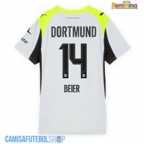 Camisa de time de futebol Borussia Dortmund Maximilian Beier #14 Replicas 2º Equipamento Feminina 2025-26 Manga Curta